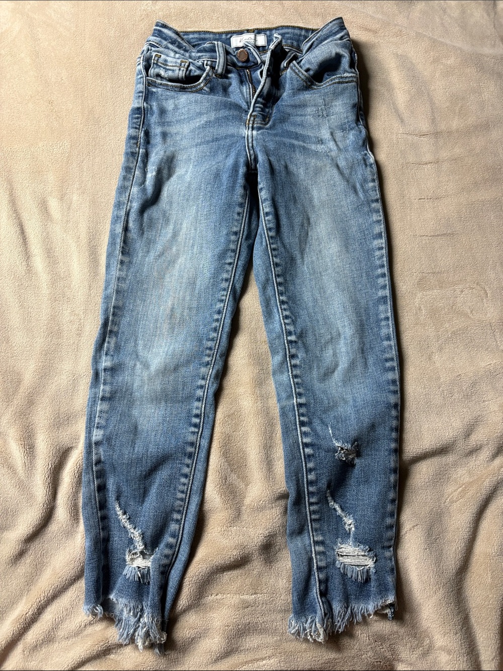 KanCan Distressed Medium Blue Skinny Jeans